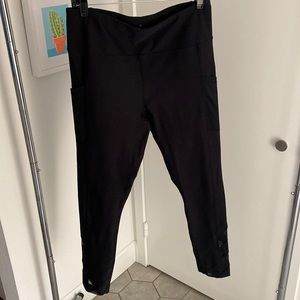 MONDETTA Women Ladies Active Workout Leisure Leggings w/ Mesh pockets - Black